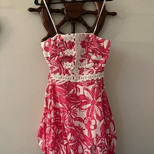Lilly Pulitzer Pink and White Floral Dress